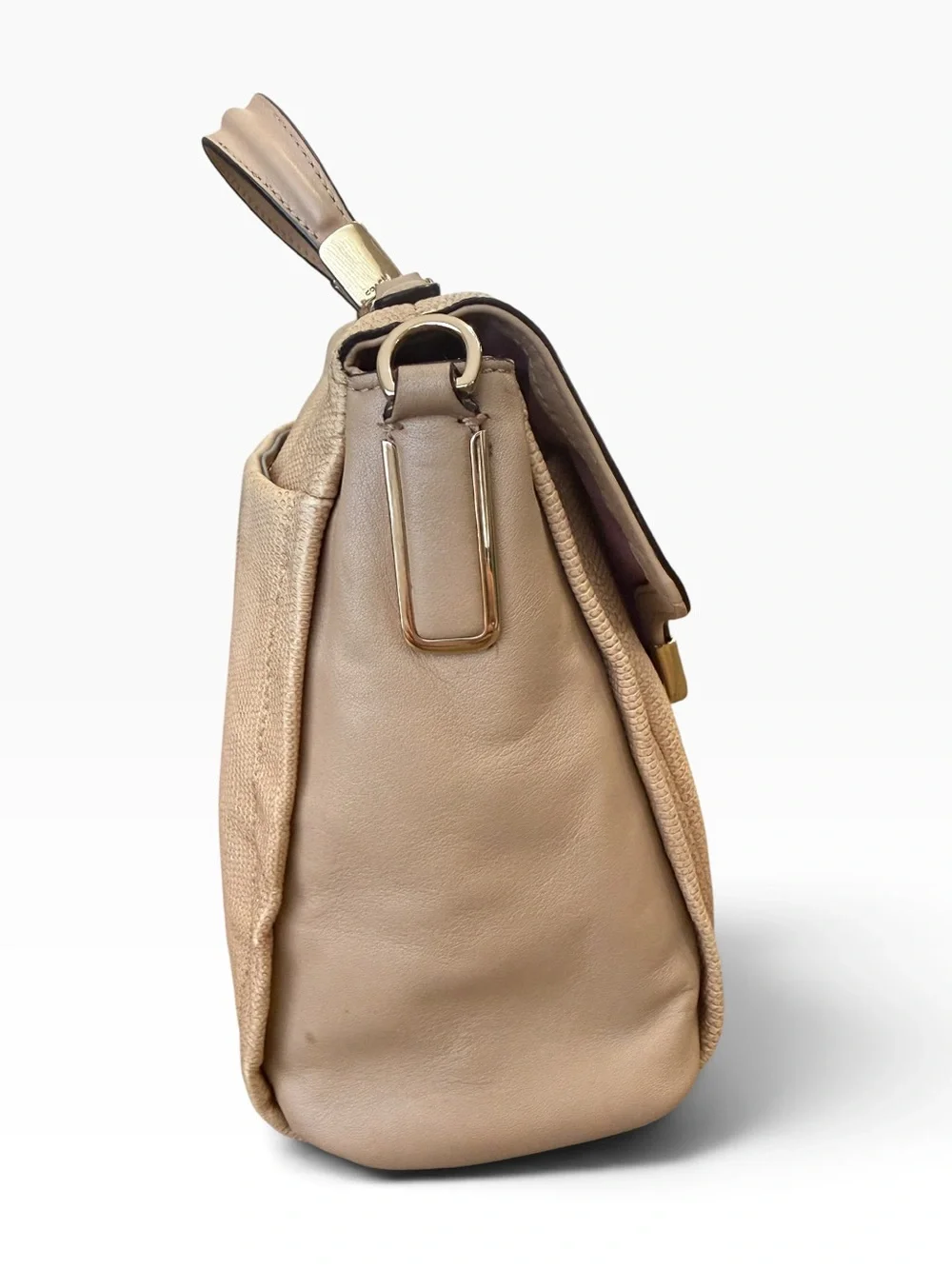 Coach Satchel Bag Beige Gold Shimmer Glitter Buff 26324 Madison Sadie Flap